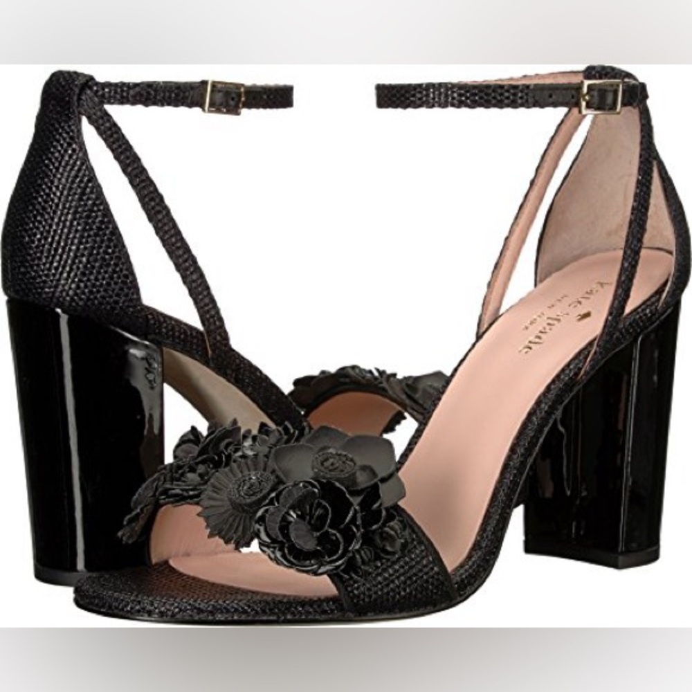 Kate Spade Black Floral Heels - Obelie